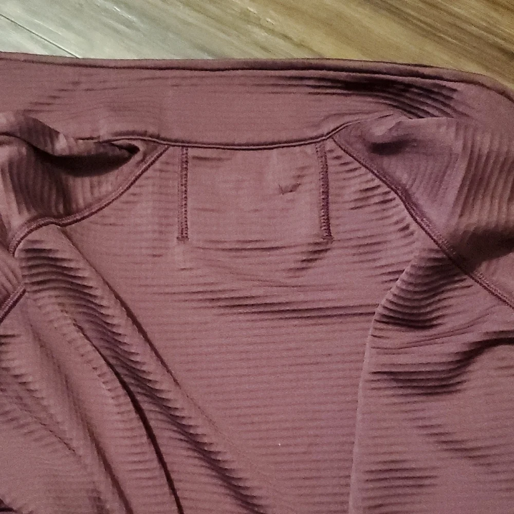 5.11 Tactical Ribbed Mauve-Burgundy Full-Zip Mid Layer Jacket - Picture 11 of 11